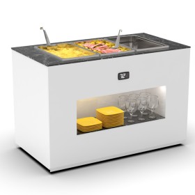 SAYL - Buffet chaud bain-marie 3x GN 1/1 P. 150 mm