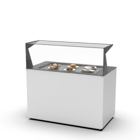 SAYL - Buffet chaud chaleur sèche P. 15 mm L. 1300 mm avec étagère de service arrière