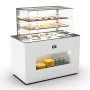 SAYL - Buffet chaud chaleur sèche P. 15 mm L. 1300 mm avec vitrine espace plat avant