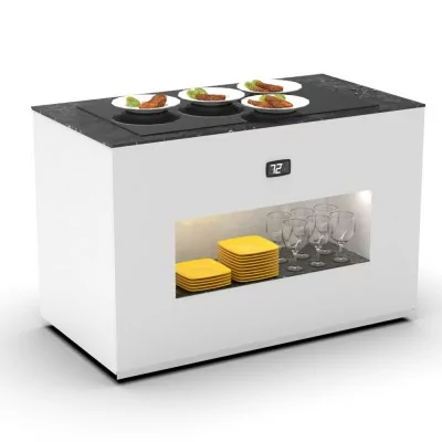 SAYL - Buffet chaud cuve en verre L. 1300 mm