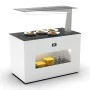 SAYL - Buffet chaud cuve en verre L. 1300 mm avec anti-postillon à droite