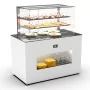 SAYL - Buffet chaud cuve en verre L. 1300 mm avec vitrine espace plat avant