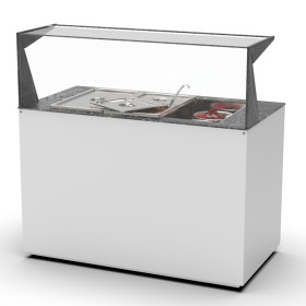 SAYL - Buffet froid avec plaque froide 3x GN 1/1 P. 150 mm avec étagère de service arrière