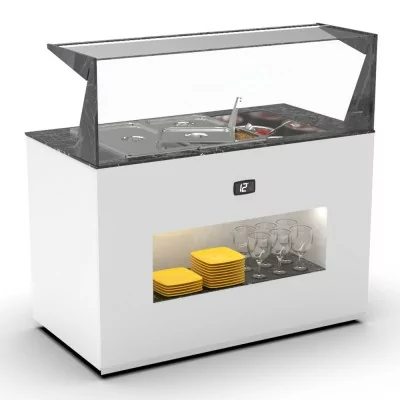 SAYL - Buffet froid avec plaque froide 3x GN 1/1 P. 150 mm avec étagère de service avant