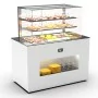 SAYL - Buffet froid avec plaque froide 3x GN 1/1 P. 65 mm avec vitrine espace plat avant