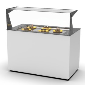 SAYL - Buffet froid avec plaque froide P. 15 mm L. 1300 mm avec étagère de service arrière