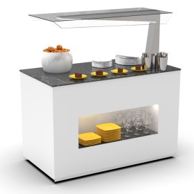 SAYL - Buffet neutre HPL L. 1300 mm avec anti-postillon à droite