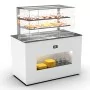 SAYL - Buffet neutre HPL L. 1300 mm avec vitrine espace plat avant