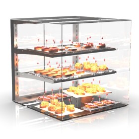SAYL - Vitrine d'exposition neutre sans structure L. 600 mm