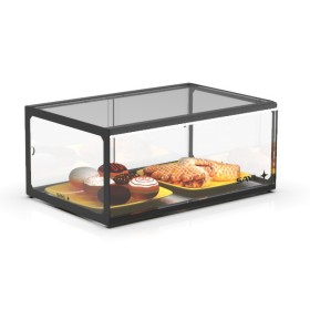 SAYL - Vitrine d'exposition neutre verre droit 1 étage L. 555 mm éclairage LED