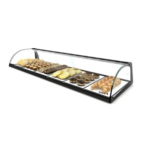 SAYL - Vitrine d'exposition neutre verre incurvé L. 1190 mm
