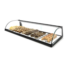 SAYL - Vitrine d'exposition neutre verre incurvé L. 840 mm