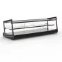 SAYL - Vitrine neutre à poser KUBE 2 étagères éclairage LED L. 1190 mm