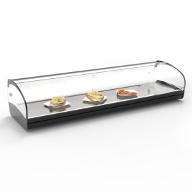 SAYL - Vitrine neutre à poser SHARK 1P éclairage LED L. 1190 mm