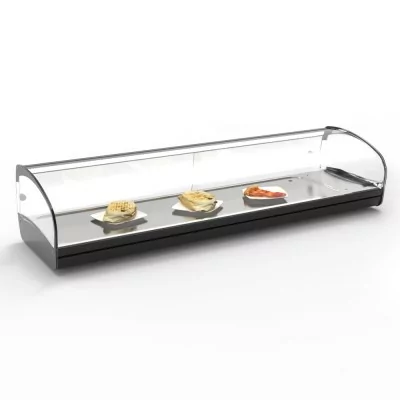 SAYL - Vitrine neutre à poser SHARK 1P éclairage LED L. 1190 mm