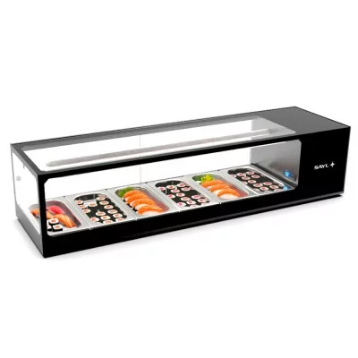 SAYL - Vitrine à sushi LOGIC refroidissement à double ventilation 6x GN 1/3