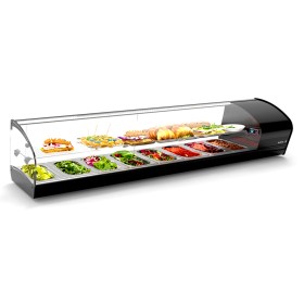 SAYL - Vitrine réfrigérée à tapas SHARK 2P groupe compact étagère 8x GN 1/3