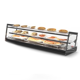 SAYL - Vitrine chaleur sèche à poser KUBE 2 étagères éclairage LED L. 1190 mm