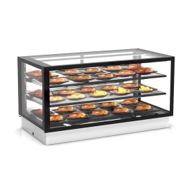 SAYL - Vitrine chauffante encastrable INTEGRA DROP-IN chaleur sèche 3 étages accès arrière L. 1200 mm