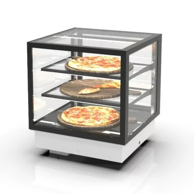 SAYL - Vitrine chauffante encastrable INTEGRA DROP-IN chaleur sèche 3 étages accès arrière L. 600 mm
