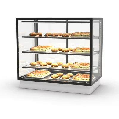 SAYL - Vitrine chauffante encastrable INTEGRA DROP-IN chaleur sèche 4 étages accès arrière L. 1000 mm
