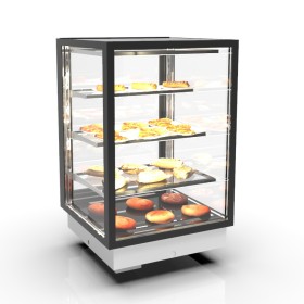 SAYL - Vitrine chauffante encastrable INTEGRA DROP-IN chaleur sèche 4 étages accès arrière L. 600 mm