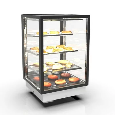 SAYL - Vitrine chauffante encastrable INTEGRA DROP-IN chaleur sèche 4 étages accès arrière L. 600 mm