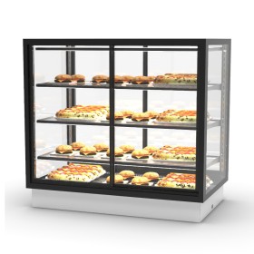 SAYL - Vitrine chauffante encastrable INTEGRA DROP-IN chaleur sèche 4 étages accès avant/arrière L. 1000 mm