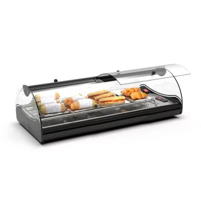 SAYL - Vitrine chauffante SELF-SERVICE chaleur sèche éclairage LED L. 840 mm