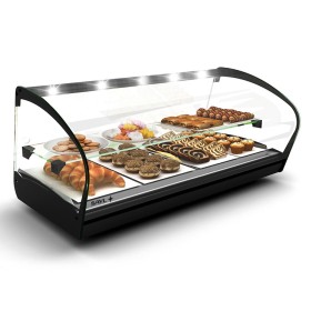 SAYL - Vitrine chauffante SHARK 2P chaleur sèche étagère éclairage LED L. 840 mm