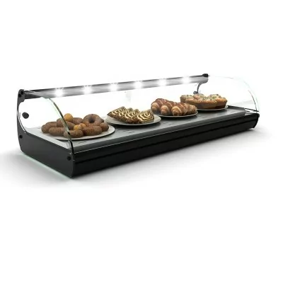 SAYL - Vitrine chauffante standard CLASSIC 1P chaleur sèche éclairage LED L. 840 mm