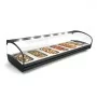 SAYL - Vitrine chauffante standard SHARK 1P bain-marie 6 bacs GN 1/3 éclairage LED