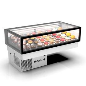 SAYL - Vitrine réfrigérée encastrable INTEGRA DROP-IN 1 étage accès arrière L. 1200 mm