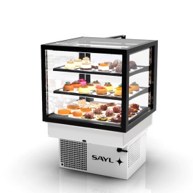 SAYL - Vitrine réfrigérée encastrable INTEGRA DROP-IN 3 étages accès arrière L. 600 mm