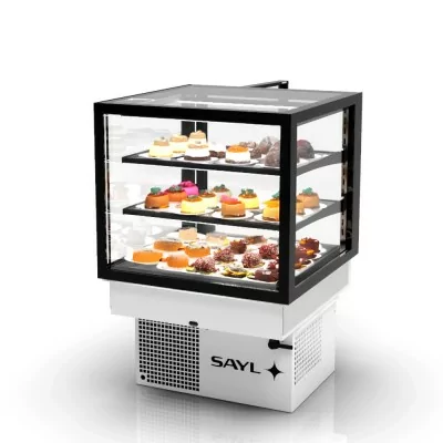 SAYL - Vitrine réfrigérée encastrable INTEGRA DROP-IN 3 étages accès arrière L. 600 mm