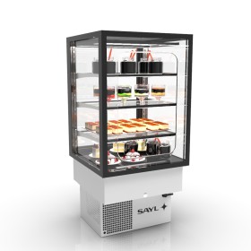 SAYL - Vitrine réfrigérée encastrable INTEGRA DROP-IN 4 étages libre-service L. 600 mm