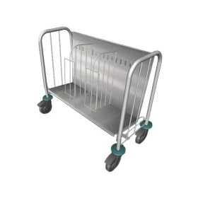 L2G - Chariot porte-assiettes inox 200 assiettes
