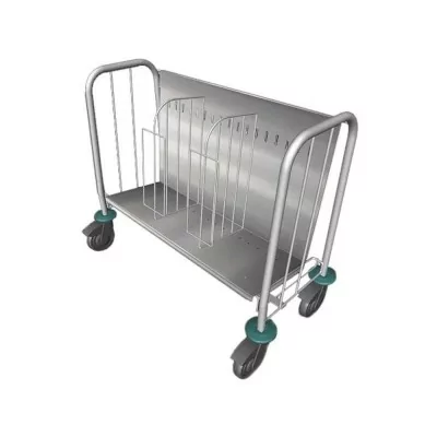 L2G - Chariot porte-assiettes inox 200 assiettes