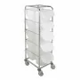 L2G - Échelle pour bacs à ingredients 15 L inox sur roulettes Ø 125mm pour 10 bacs 15 L 2x5 niveaux