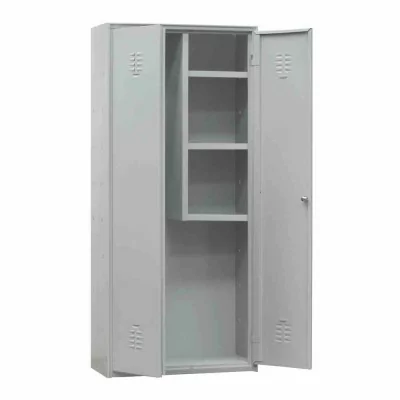 L2G - Armoire balais sans pieds avec 3 étagères intermediaires fixes a droite 1000x400x1800 mm