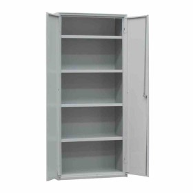 L2G - Armoire de rangement sans pieds 2 portes battantes serrure a clé 800x400x2000 mm