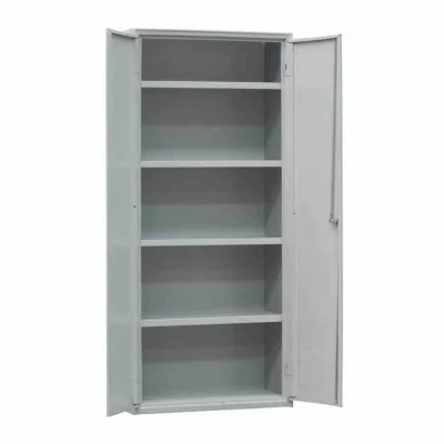 L2G - Armoire de rangement sans pieds 2 portes battantes serrure a clé 800x400x2000 mm