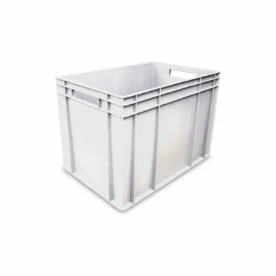 L2G - Bac gerbable blanc parois et fond pleins 80 L