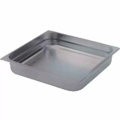 L2G - Bac gastro inox 2/1 fond perfore + côté 