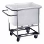 L2G - Chariot de transport inox bac 220 L avec raccord et robinet sur roulettes Ø 100 mm