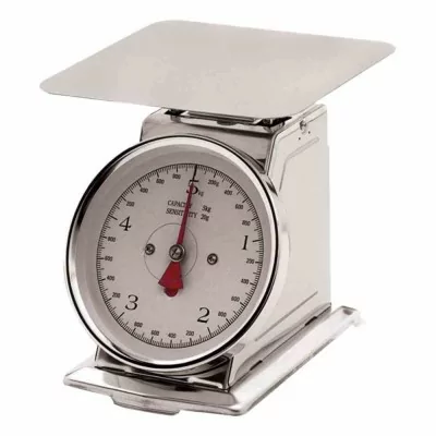 L2G - Balance mécanique avec bol inox amovible Ø 200 mm corps et bol en inox portée 5kg max 20 g