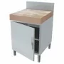 L2G - Meuble billot bois épaisseur 100mm 2p.coulissantes dessus cadre pour 2 billots 598x648x100 mm
