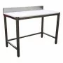 L2G - Table de decoupe adossee inox 304 dessus poly naturel épaisseur 25 mm 2000x600x850 mm