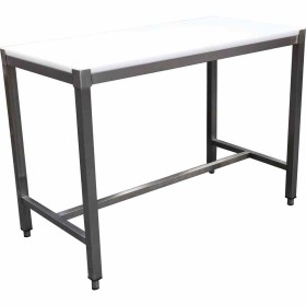 L2G - Table de decoupe centrale soudée inox 304 dessus poly naturel épaisseur 25 mm