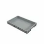 L2G - Bac EN 600x400 h75 mm gerbable et empilable fond et parois pleins couleur grise